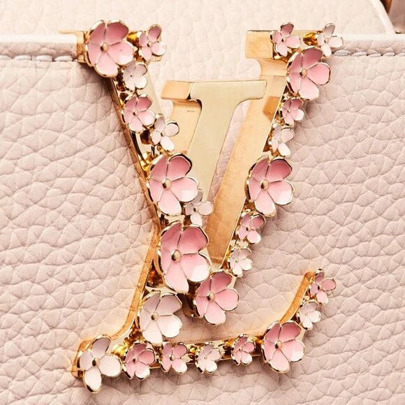 Louis Vuitton Blush Taurillon Leather Capucines Blooms MM Bag - Picture 5 of 12